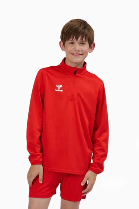 Кофта hummel hmlESSENTIAL Half-Zip Junior - червоний