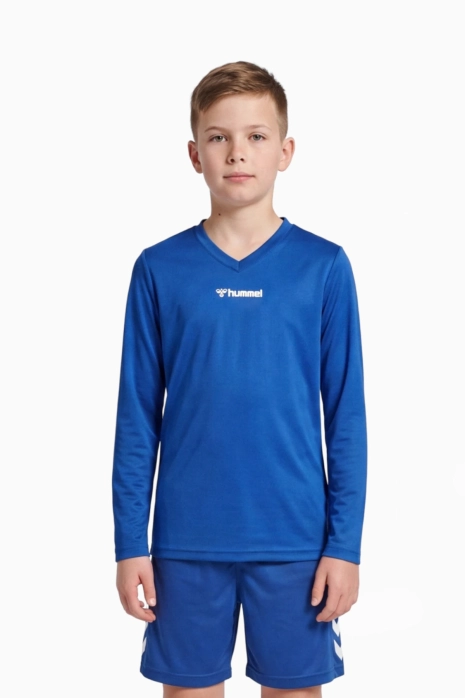 Футболка з довгими рукавами hummel hmlBL ESSENTIAL Junior - синій