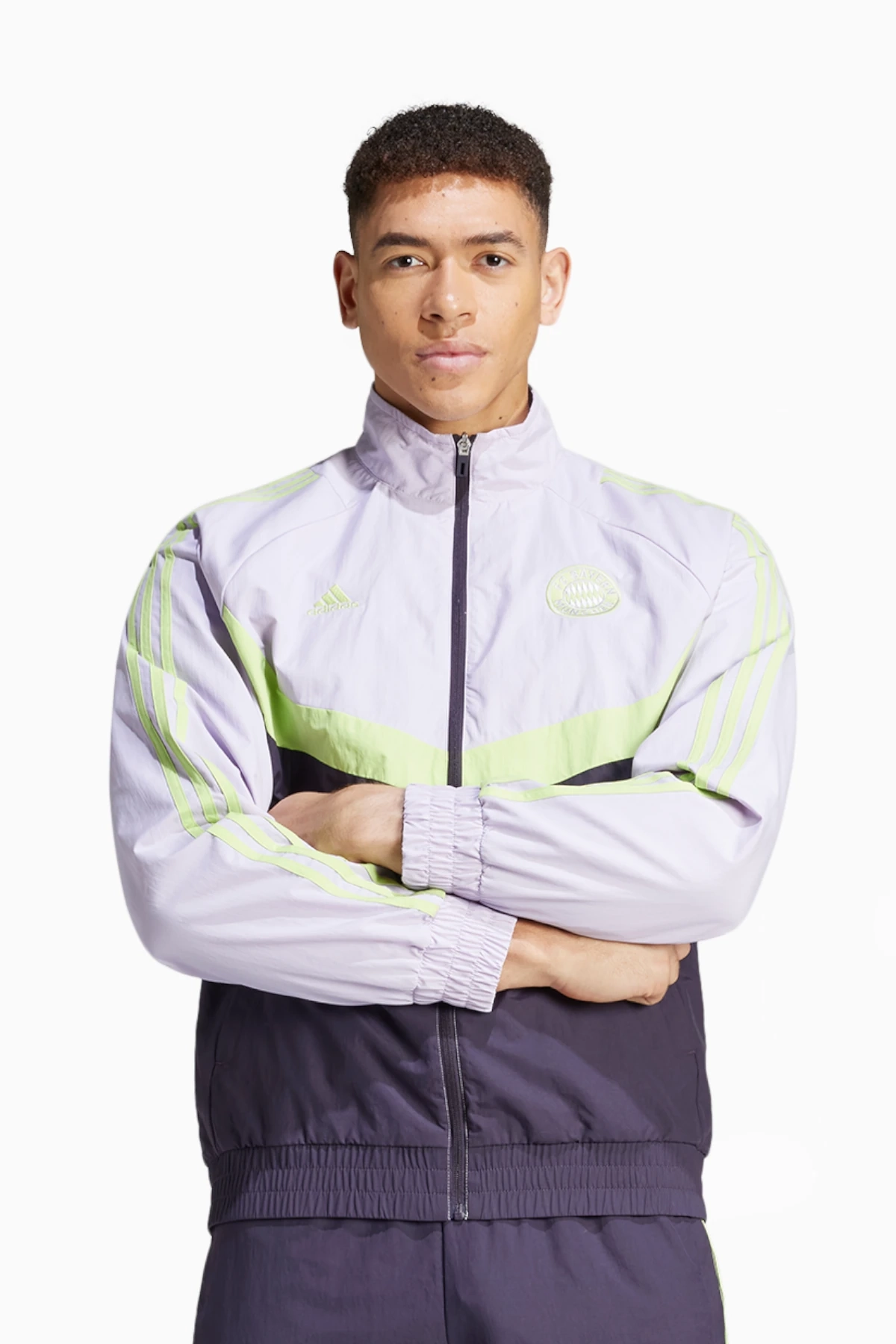 Adidas FC Bayern 23 24 Woven Sweatshirt Purple R GOL Football adidas-fc-bayern-23-24-woven-sweatshirt-purple-r-gol-football