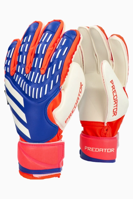 Goalkeeper Gloves adidas Predator Match Fingersave Junior - Blue