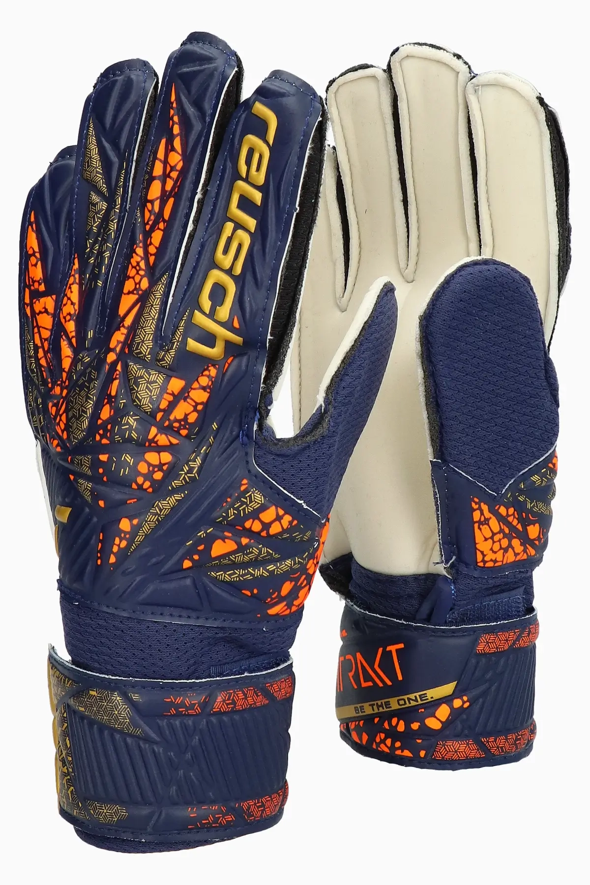 Reusch Attrakt Solid Junior Torwarthandschuhe - Navy blau