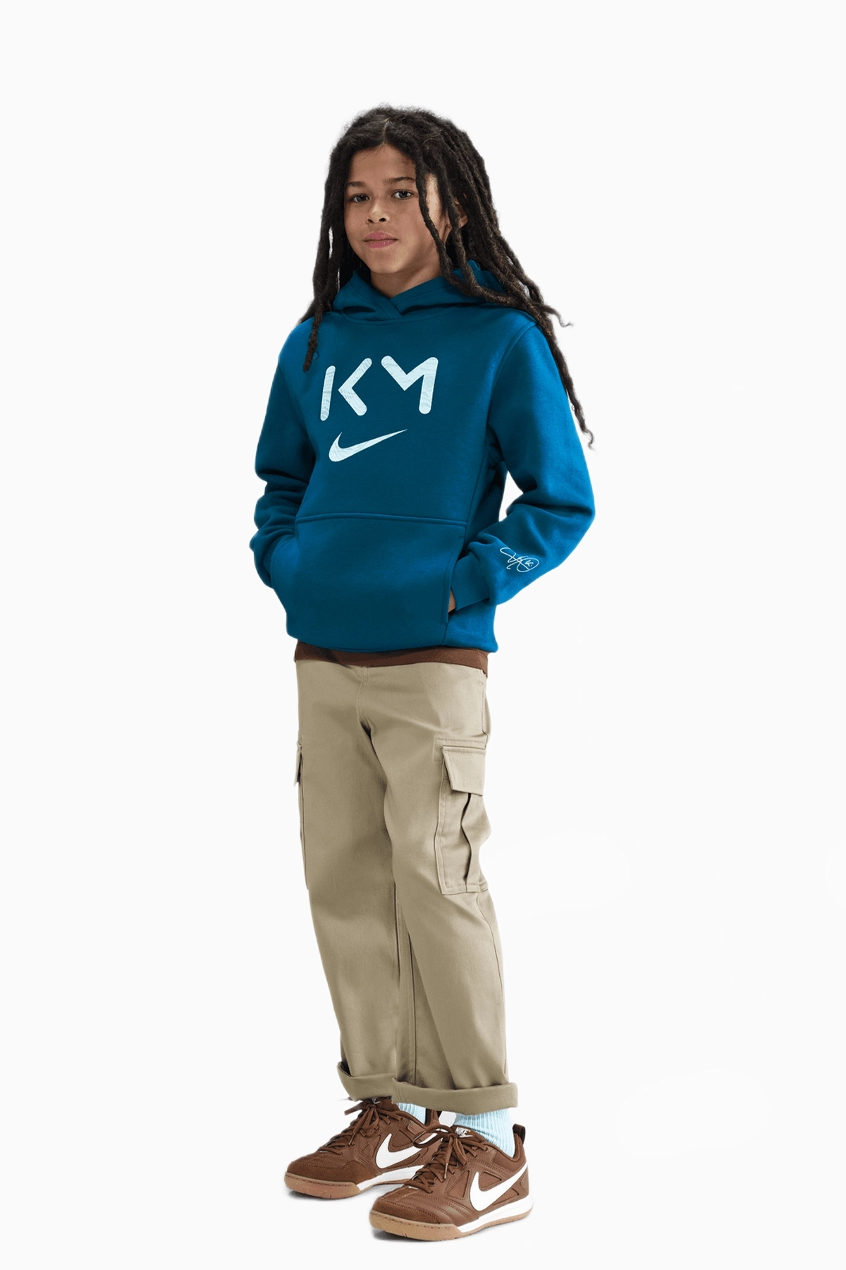 Nike Kylian Mbappé Club Fleece Junior Hoodie - Green