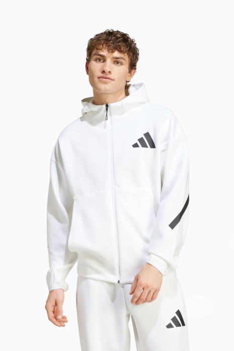 Pulóver adidas Z.N.E. Full-Zip - Fehér