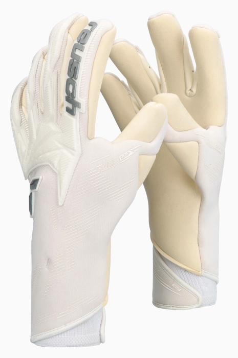 Goalkeeper Gloves Reusch Attrakt Gold X Strapless - White