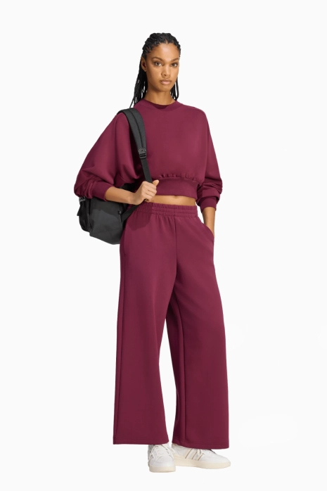Spodnie adidas Soft Lux Straight Leg Damskie - Bordowy