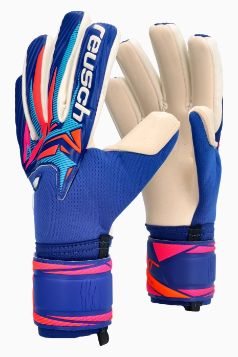Вратарские перчатки Reusch Attrakt Gold X NC Junior - синий