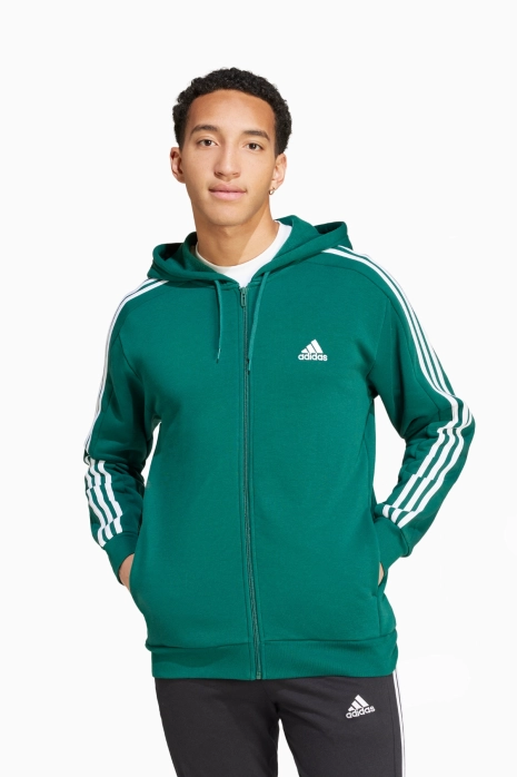 Μπλούζα adidas Essentials Fleece 3S FZ - πράσινος