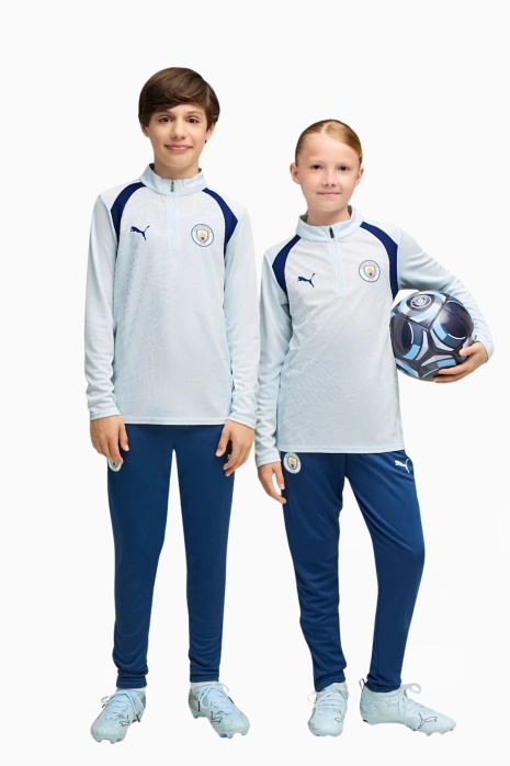 Puma Manchester City 26/27 Training 1/4 Zip Top Sweatshirt Junior - himmelblau
