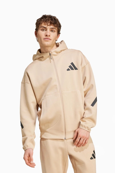 Pulóver adidas Z.N.E. Full-Zip - Bézs