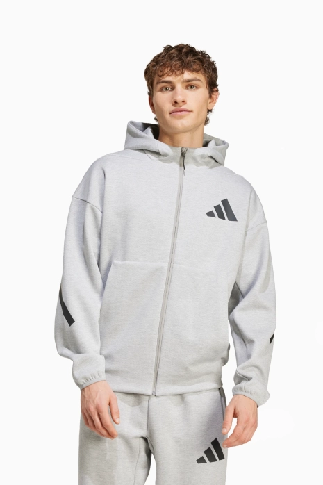 Pulóver adidas Z.N.E. Full-Zip - Szürke