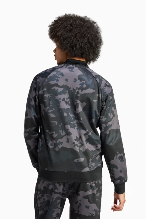 adidas gazelle silver green womens camo sst track top