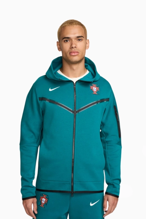 Кофта Nike Portugal Tech Fleece Windrunner FZ Hoodie - зеленый