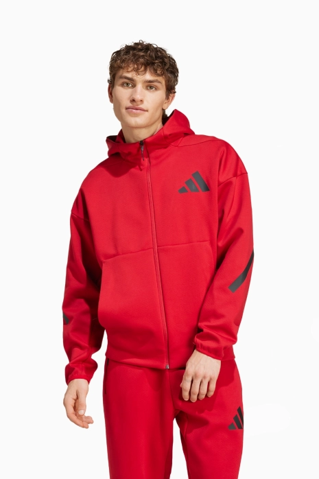 Pulóver adidas Z.N.E. Full-Zip - Piros