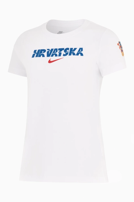 Tişört Nike Hırvatistan 2024 Crest Kadın - Beyaz