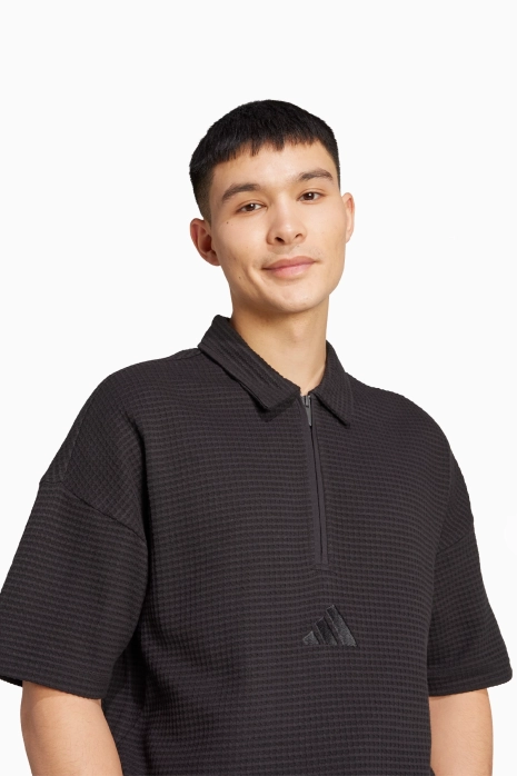 adidas Waffle Knit Polo Polo shirt - Black | R-GOL.com - Football