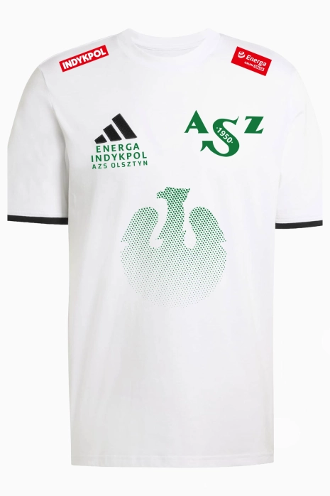 Koszulka bawełniana adidas Energa Indykpol AZS Olsztyn Junior - Biały