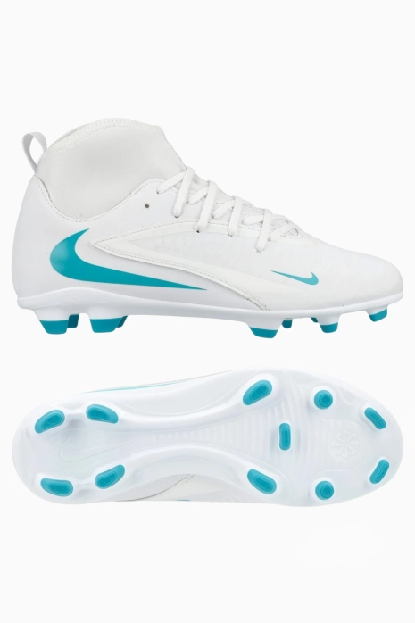 Cleats Nike Phantom 6 High Club FG/MG Junior - White