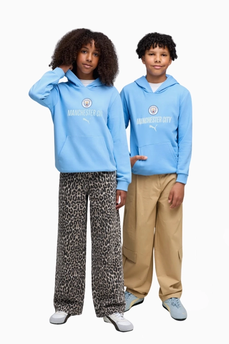 Bluza z kapturem Puma Manchester City 26/27 ftblCulture Junior - Niebieski
