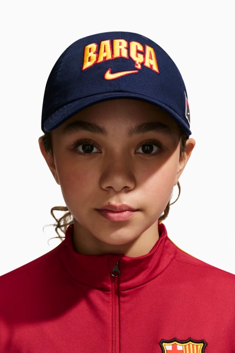 Șapcă Nike FC Barcelona 26/27 Club Poly 6P Junior - Albastru marin