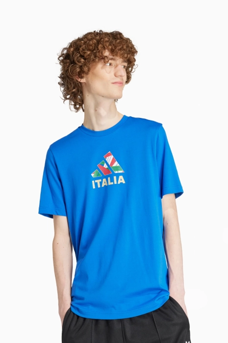 Majica kratkih rukava adidas Italija 2024 Fan Graphic - Plava