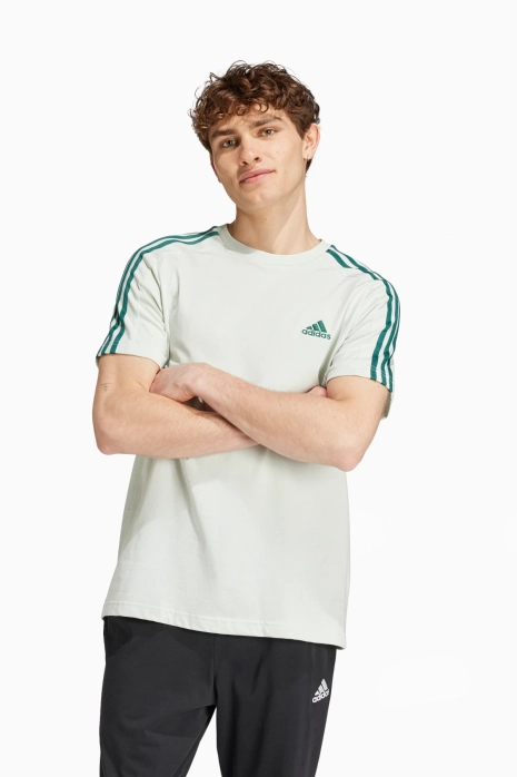 Koszulka adidas Essentials Single 3S Tee - Zielony