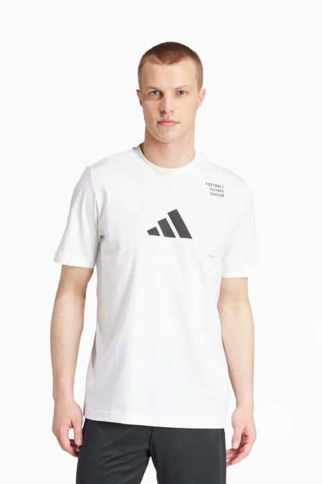 Κοντομάνικη Μπλούζα adidas Football Category Graphic - άσπρο
