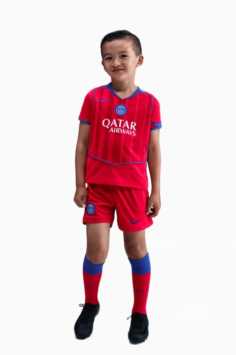 Futbalová súprava Nike PSG 25/26 Tretie Little Kids - Červená
