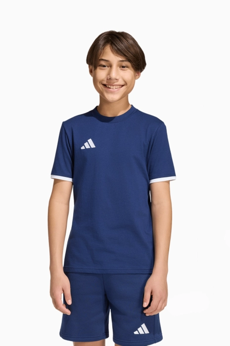 Тениска adidas Entrada 26 Tee Junior - тъмносин