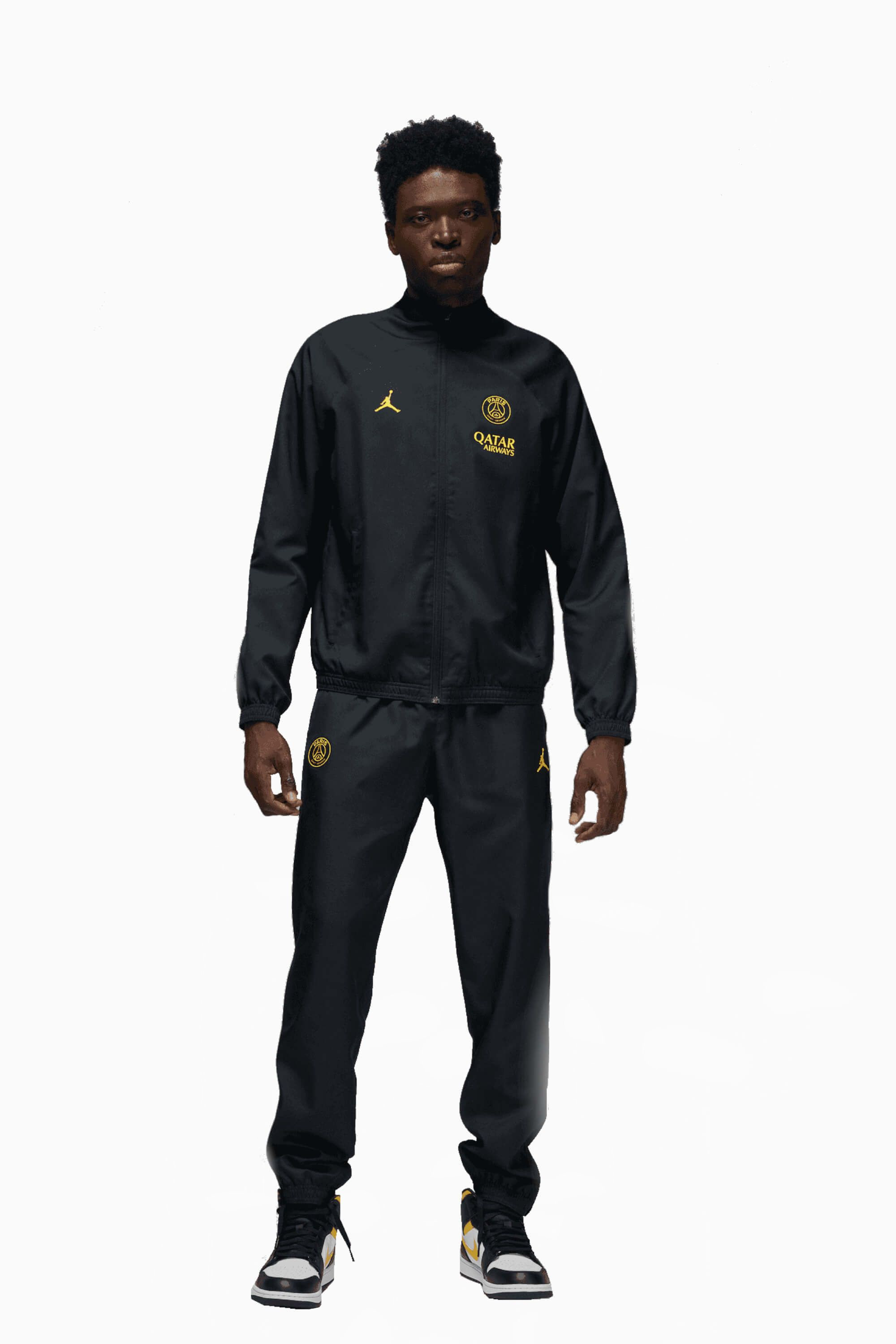 White and sales gold jordan tracksuit