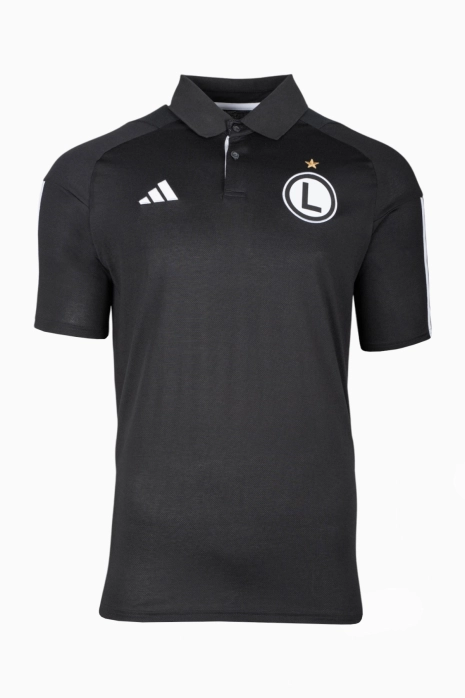 Ποδοσφαιρική Φανέλα adidas Legia Warsaw 24/25 Πόλο - μαύρος