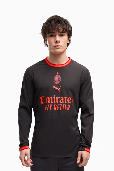 Тениска с дълги ръкави Puma AC Milan 26/27 Трета Authentic - черен