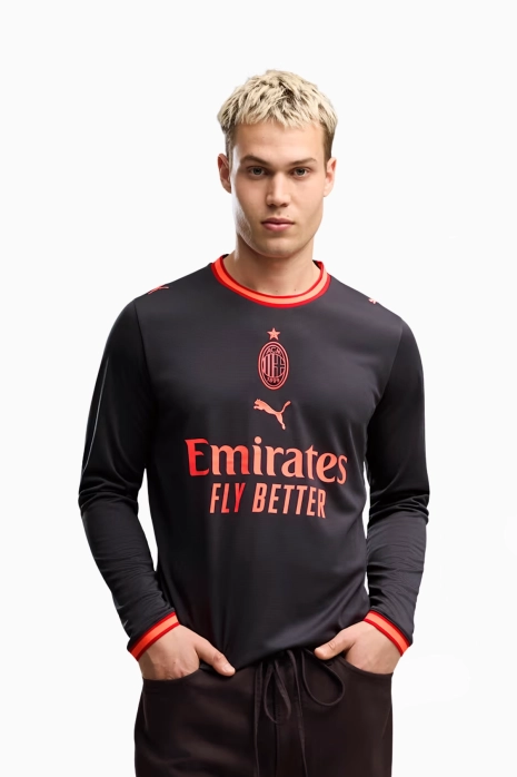Тениска с дълги ръкави Puma AC Milan 26/27 Трета Replica - черен