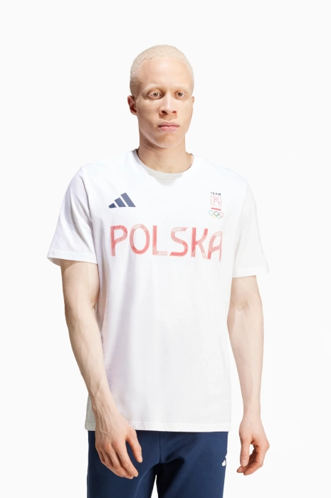 Majica kratkih rukava adidas NOC Poland Essentials - Bijeli