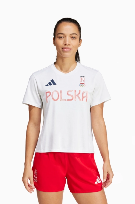 Majica kratkih rukava adidas NOC Poland HIIT Training ženska - Bijeli