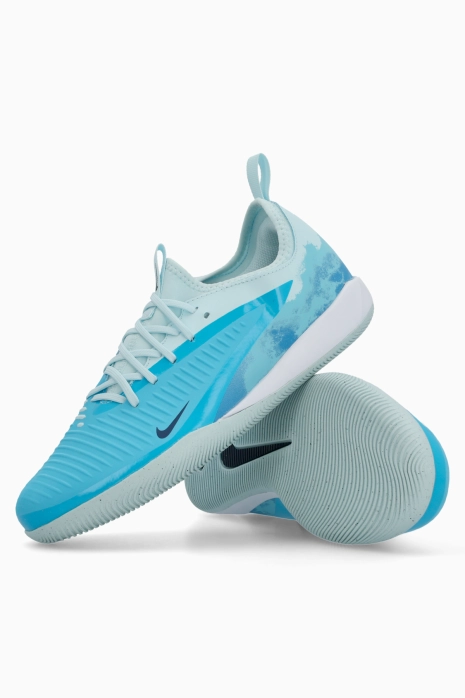 Hallenschuhe Nike Phantom 6 Low Academy Erling Haaland IC Junior - Blau