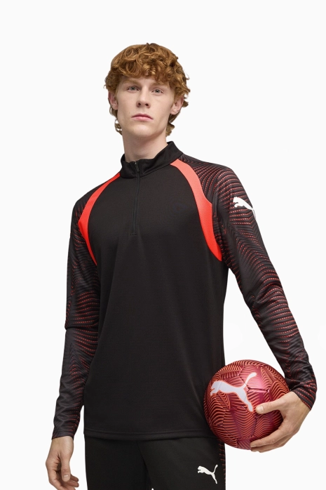 Блуза Puma IndividualFINAL 1/4 Zip Top - черен