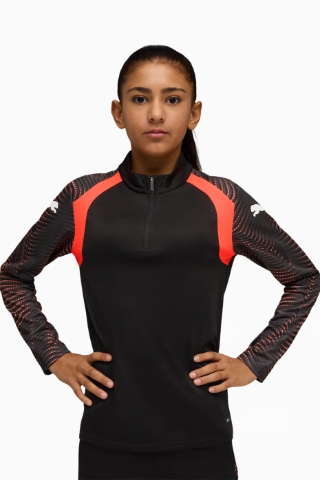 Bluză Puma individualFINAL 1/4 Zip Top Junior - Negru