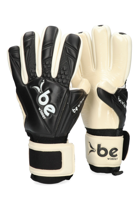 Goalkeeper Gloves Be Winner Professional Black&White Contact Grip 4MM NC