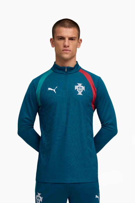 Mikina Puma Portugalsko 2026 Training 1/4 Zip - Zelená