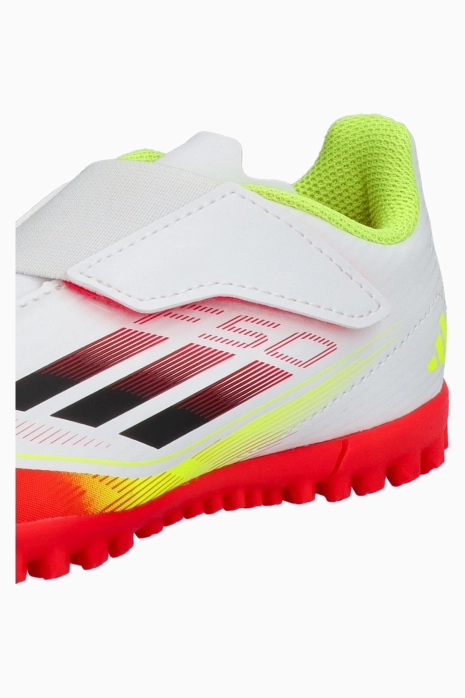 adidas F50 Club Hook-and-Loop TF Junior - Alb | Magazin de fotbal
