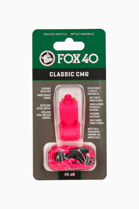 Gwizdek ze sznurkiem FOX40 CMG Safety Pink