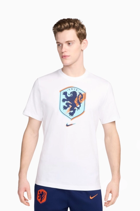 Κοντομάνικη Μπλούζα Nike Netherlands 2024 Crest - άσπρο
