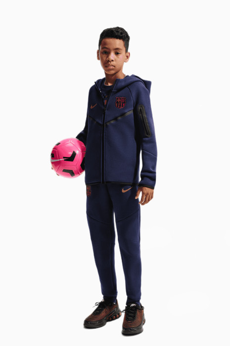 Bluza z kapturem Nike FC Barcelona 26/27 Tech Fleece Windrunner Junior - Fioletowy