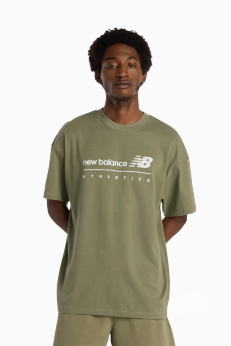 Tričko New Balance Linear Graphic - Zelená