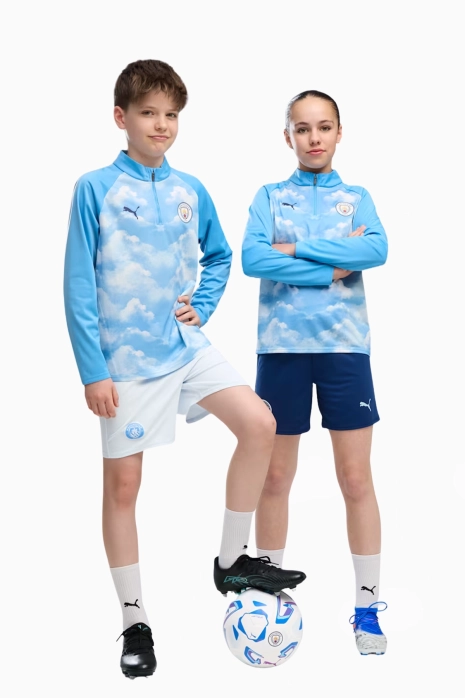 Puma Manchester City 26/27 Training 1/4 Zip Top Sweatshirt Junior - Blau