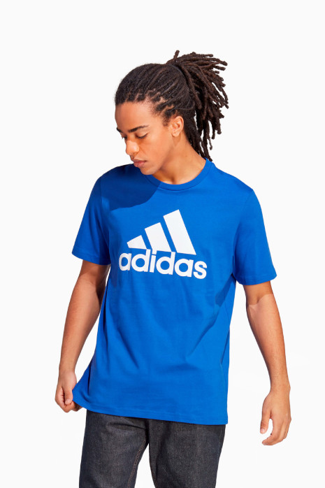 Тениска adidas Essentials Single Big Logo - син