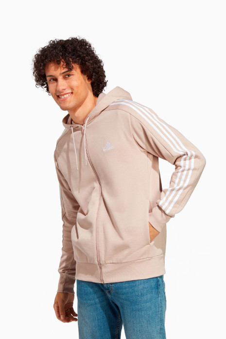 Bluza z kapturem adidas Essentials 3S FZ - Beżowy