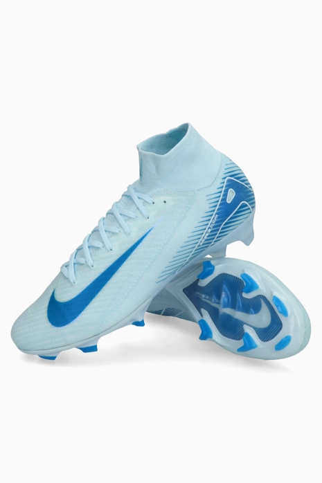 Nike Zoom Mercurial Superfly 10 Elite FG - светло синьо