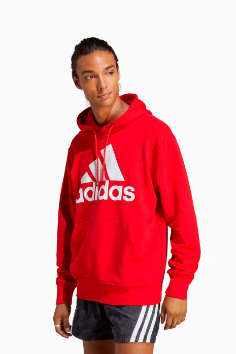 Uzun kollu üst adidas Essentials Big Logo - Kırmızı