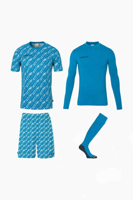 Komplet Uhlsport Progressive Goalkeeper - Niebieski